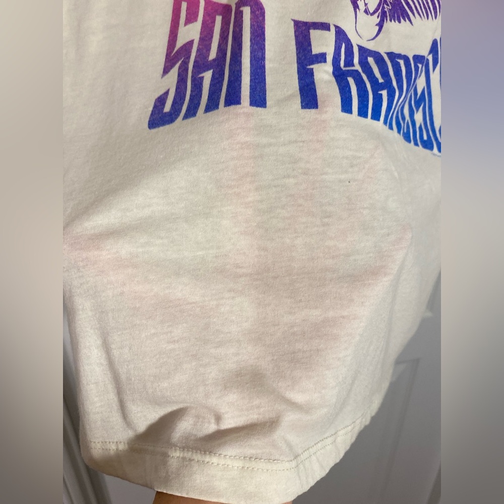 Chaser Journey San Francisco Gradient Graphic Band Tee Cream Large - Picture 3 of 8